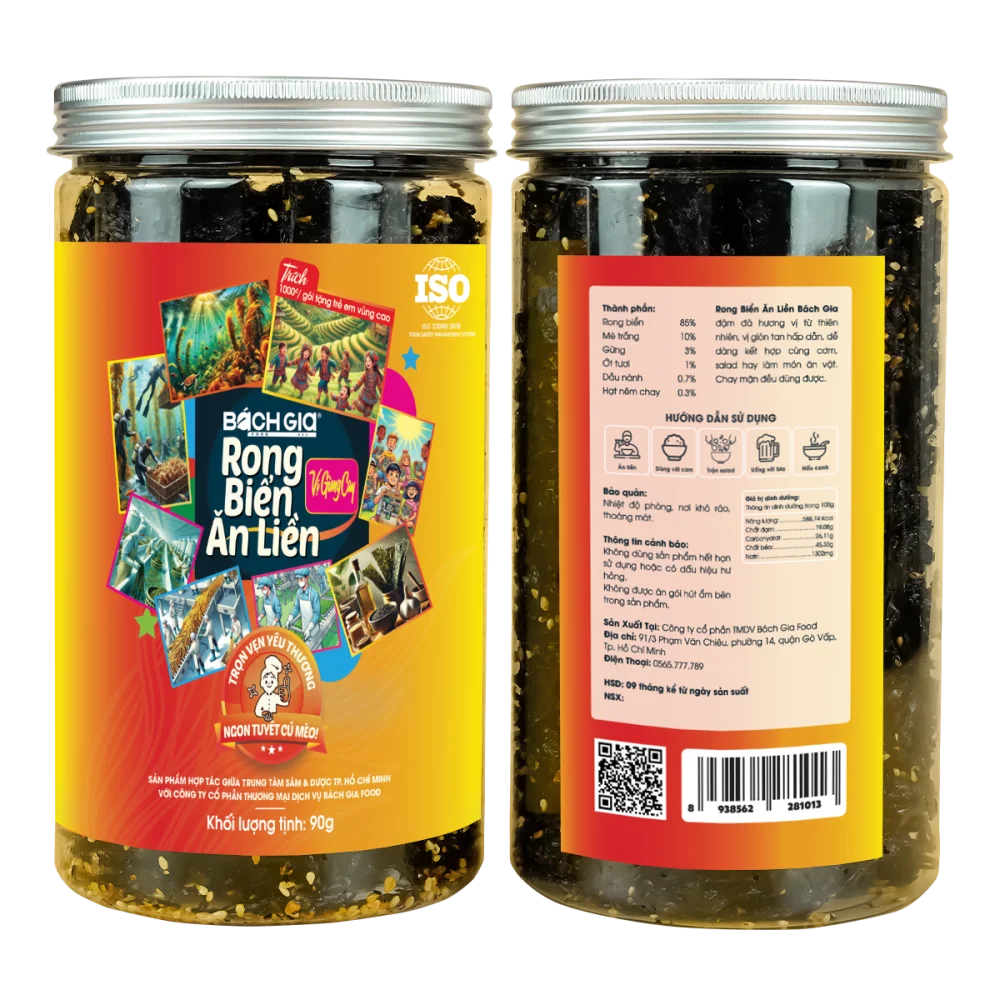 Rong Biển Ăn Liền Vị Gừng Cay 90g