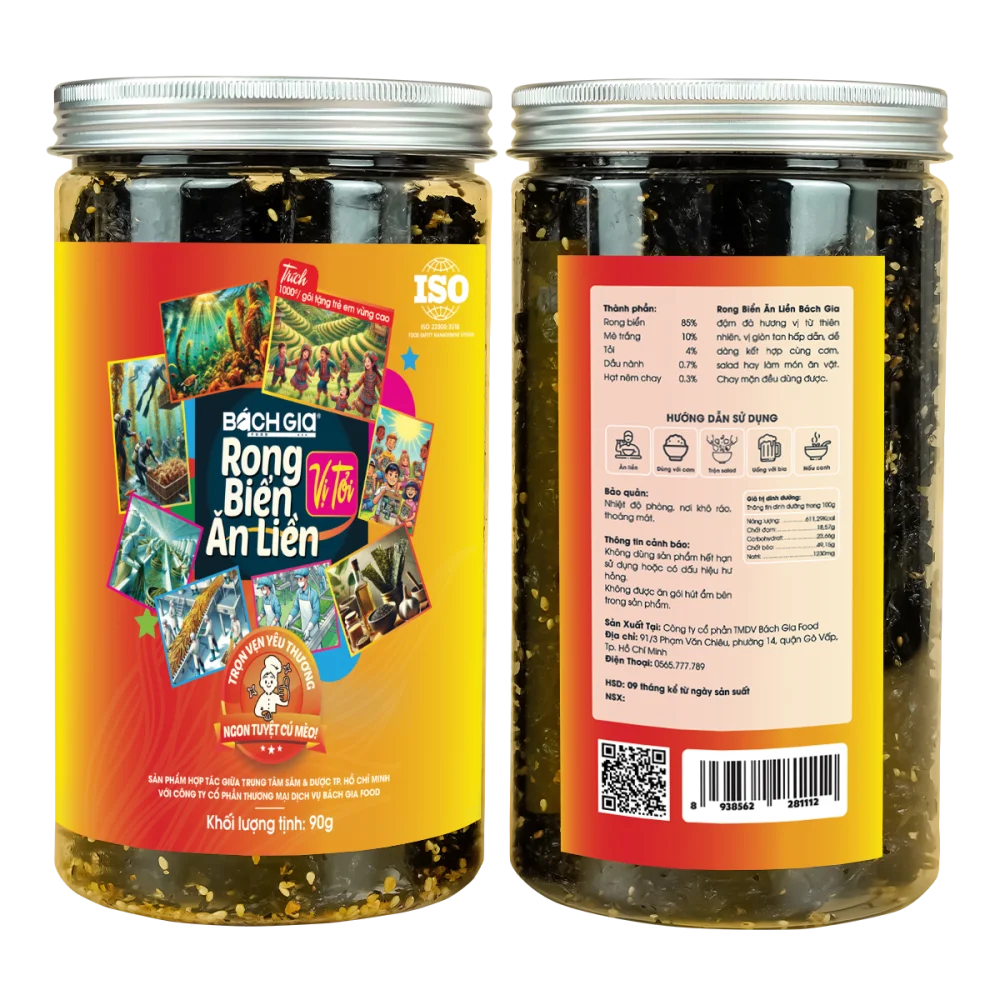Rong Biển Ăn Liền Vị Tỏi 90g