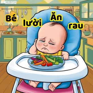 bé lười ăn rau